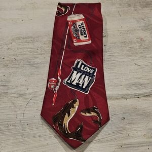 NWT Vintage 1996 Budweiser Light "I Love You Man" Silk Tie - 3.75" Width
